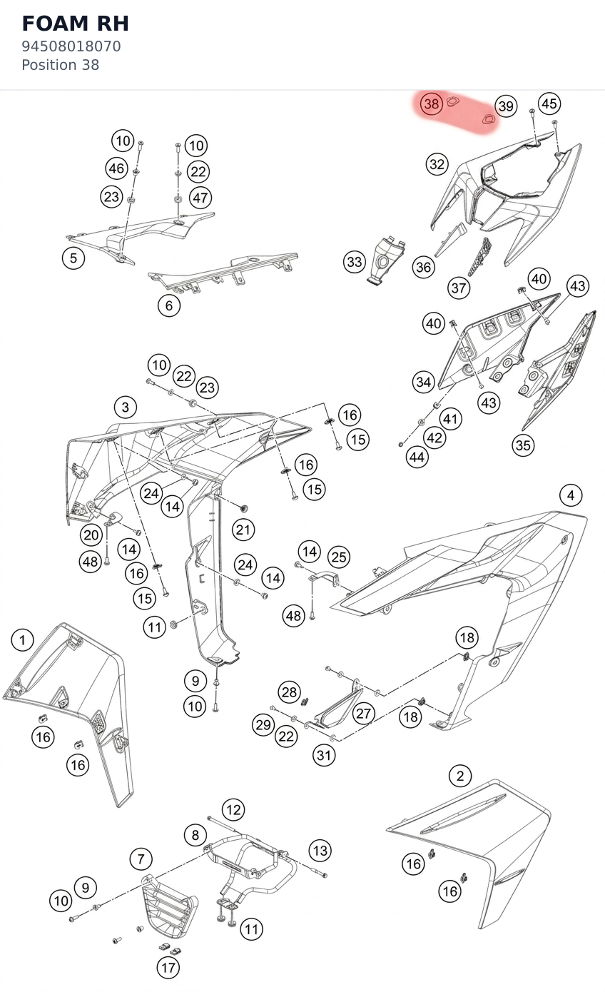 Diagram preview: FOAM RH (94508018070)