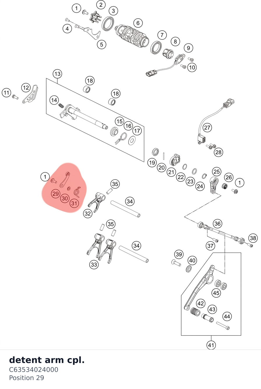 Diagram preview: detent arm cpl. (C63534024000)