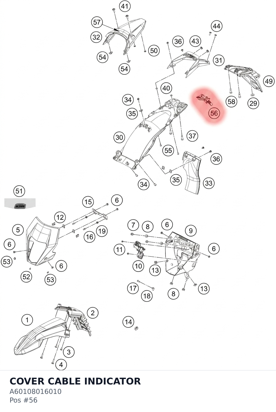 Diagram preview: COVER CABLE INDICATOR (A60108016010)