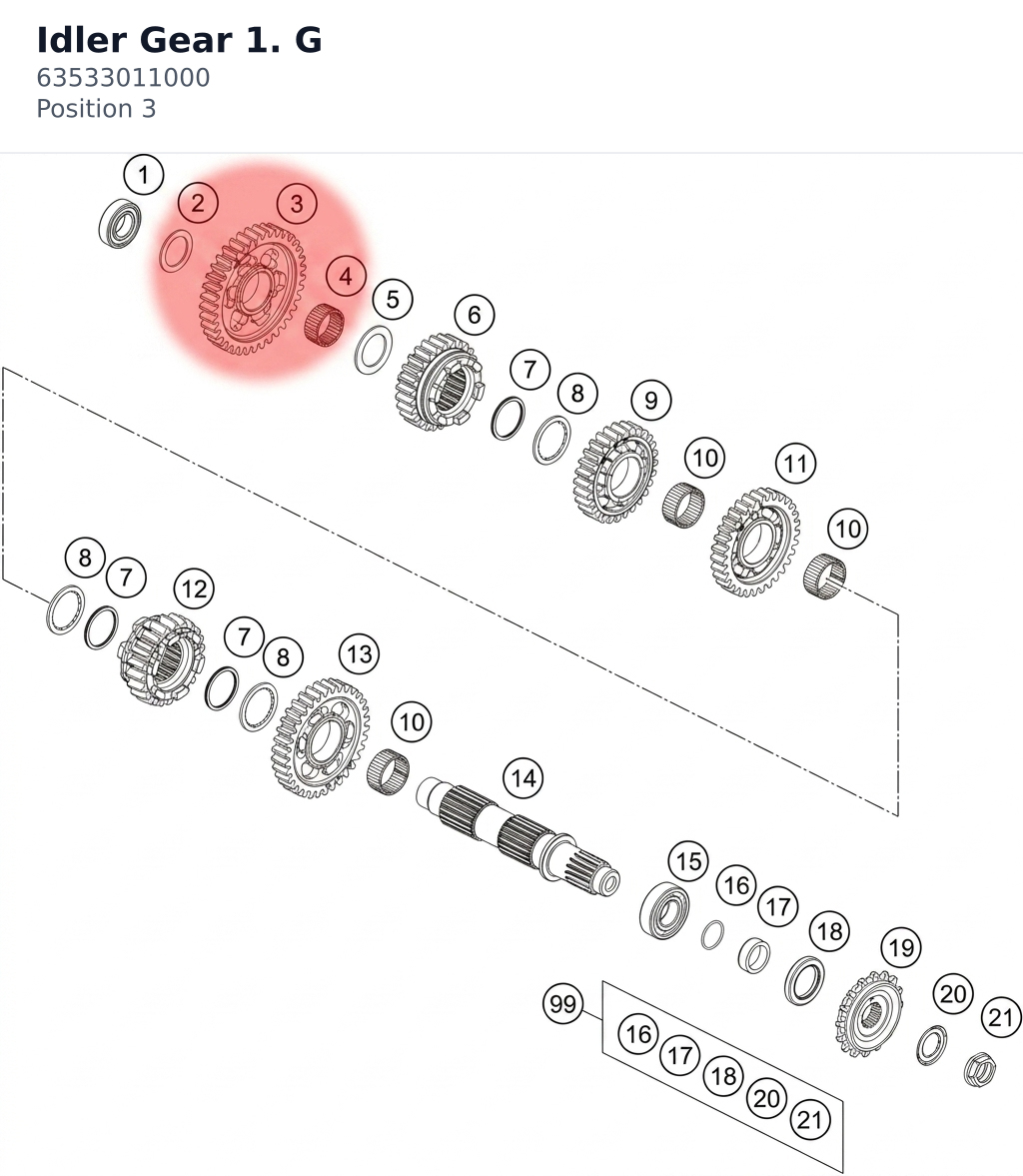 Diagram preview: Idler Gear 1. G (63533011000)