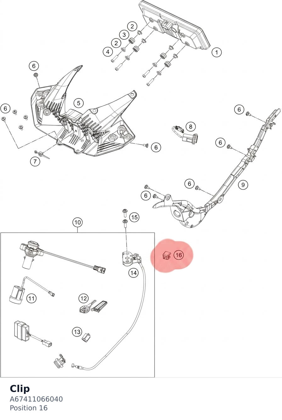 Diagram preview: Clip (A67411066040)