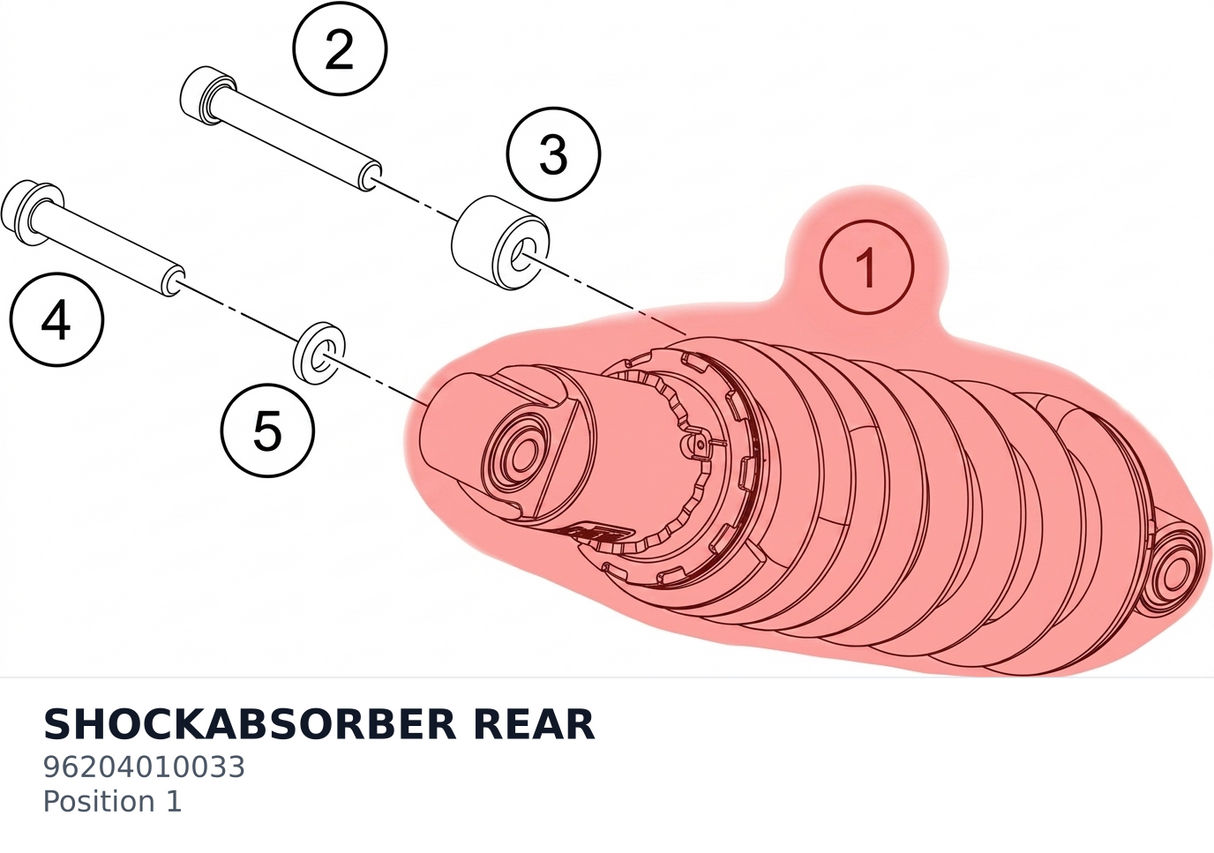 Diagram preview: SHOCKABSORBER REAR (96204010033)