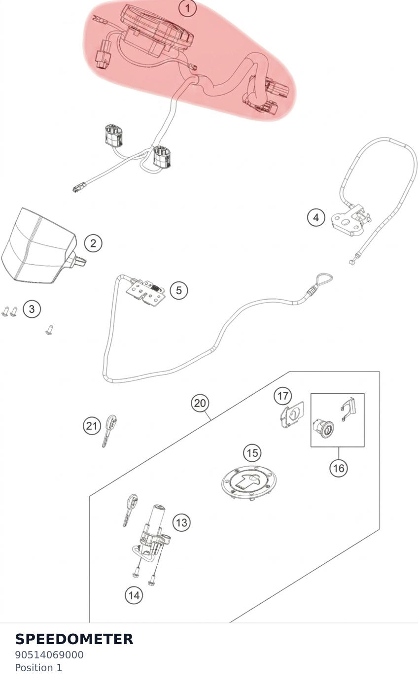 Diagram preview: SPEEDOMETER (90514069000)