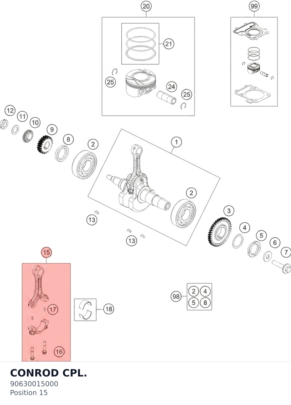 Diagram preview: CONROD CPL. (90630015000)