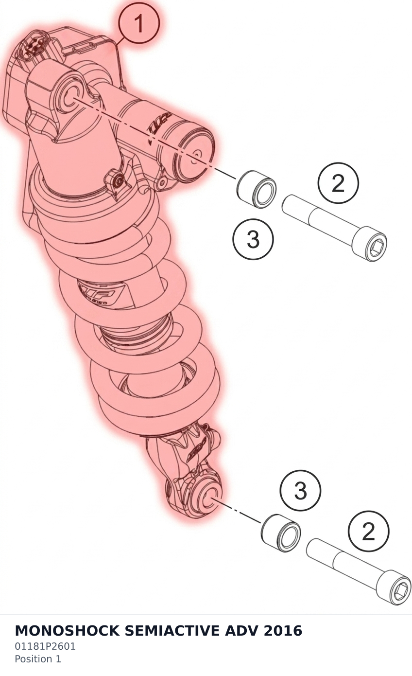 Diagram preview: MONOSHOCK SEMIACTIVE ADV 2016 (01181P2601)