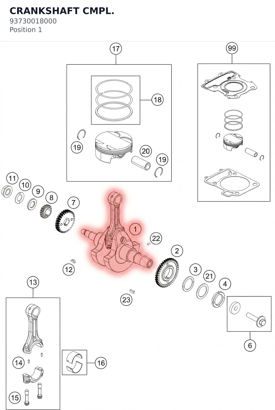 Diagram preview: CRANKSHAFT CMPL. (93730018000)