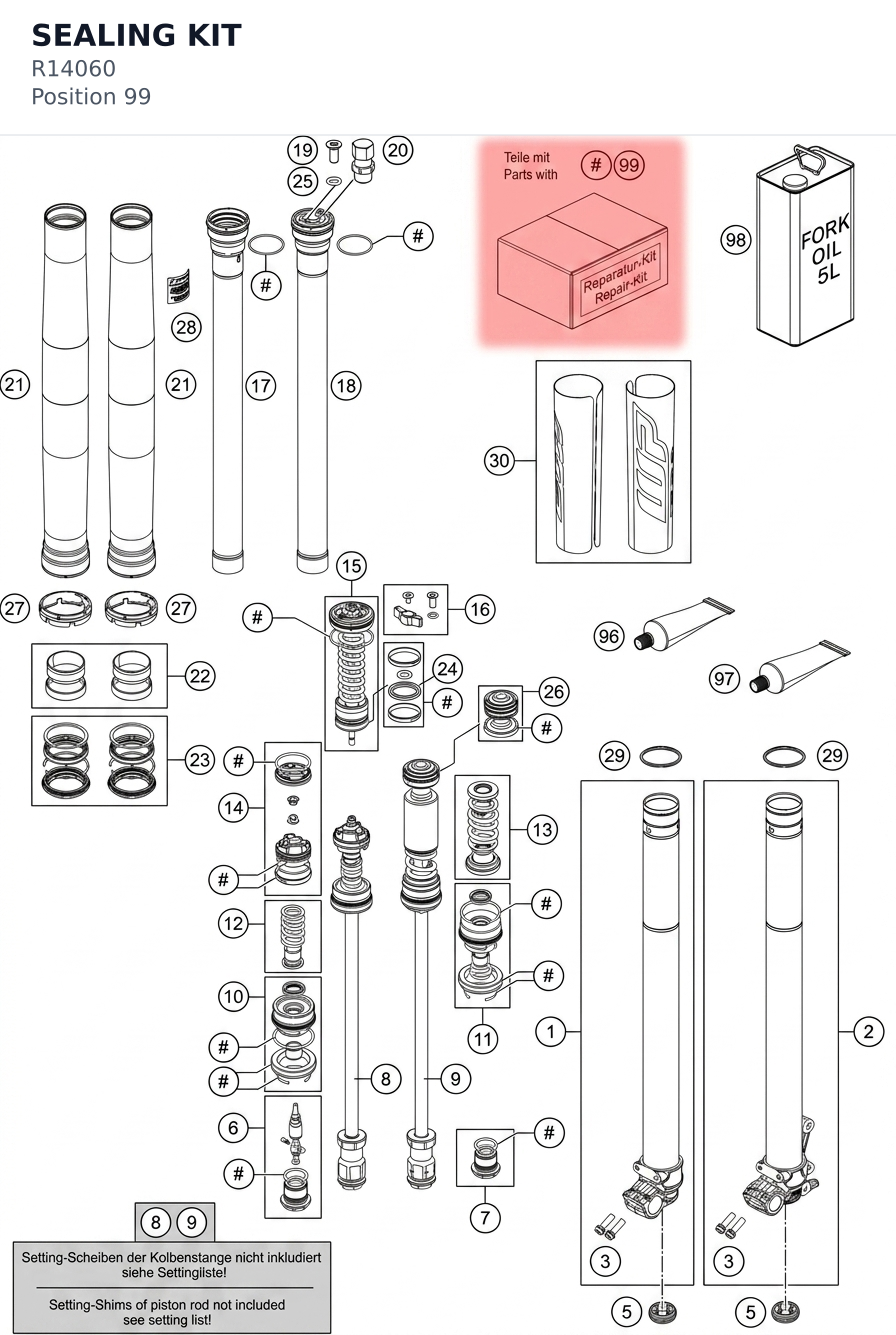 Diagram preview: SEALING KIT (R14060)