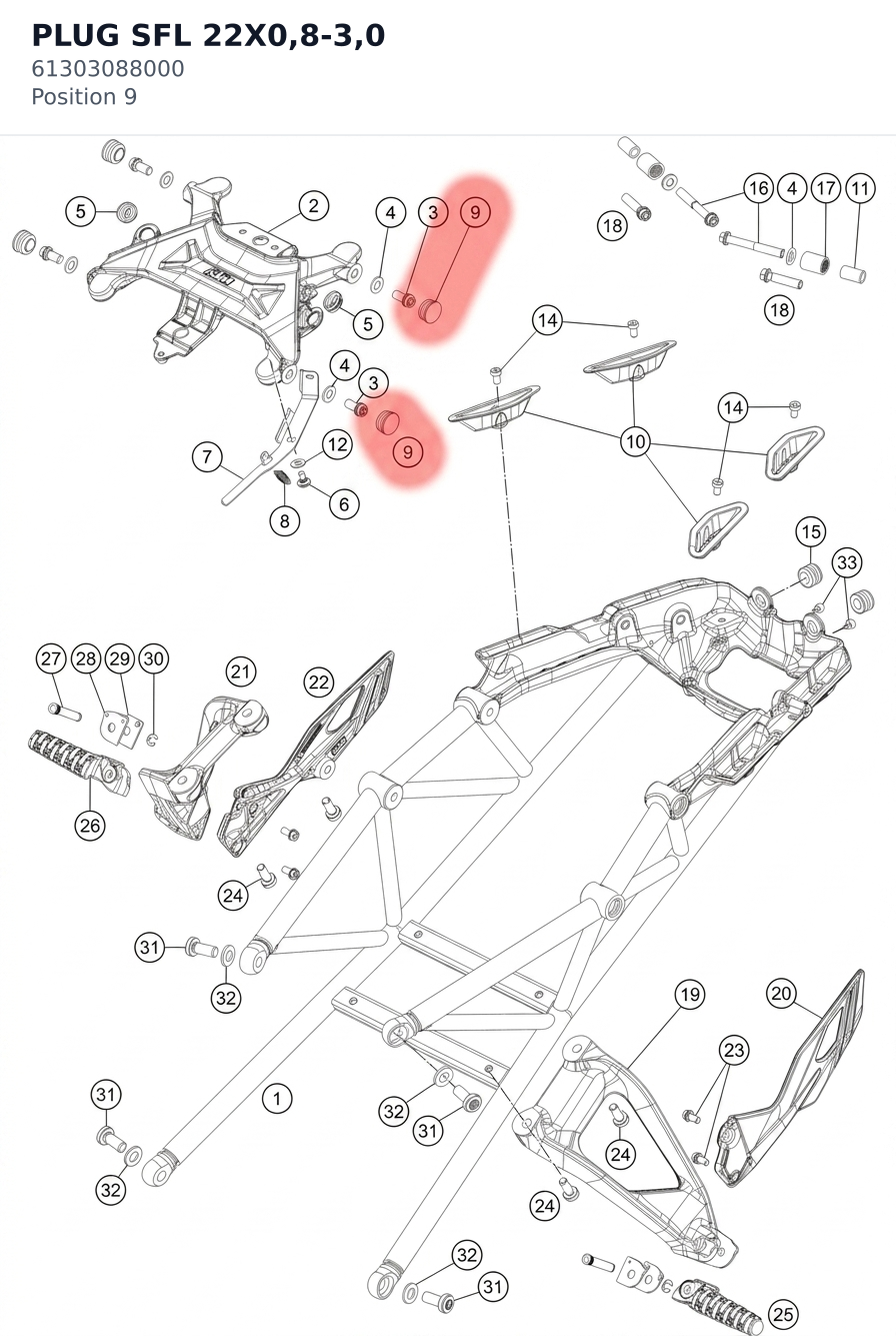 Diagram preview: PLUG SFL 22X0,8-3,0 (61303088000)