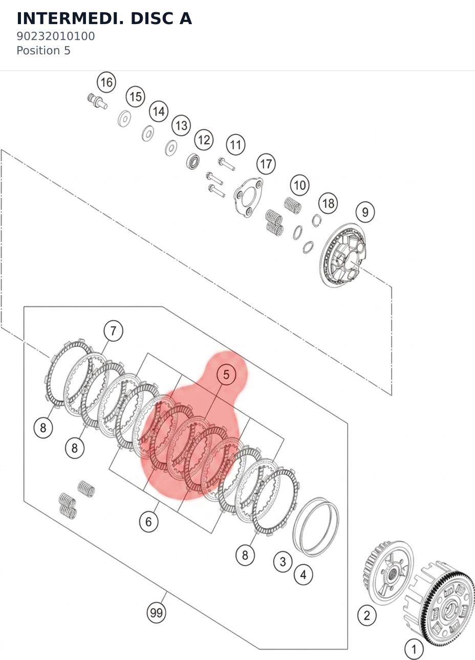 Diagram preview: INTERMEDI. DISC A (90232010100)