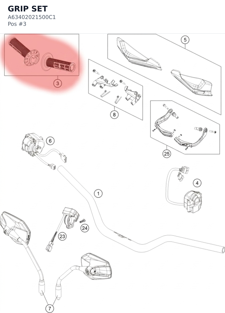 Diagram preview: GRIP SET (A63402021500C1)