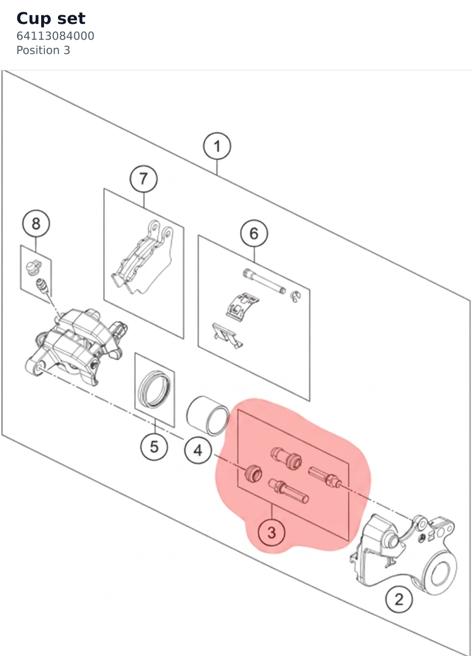 Diagram preview: Cup set (64113084000)