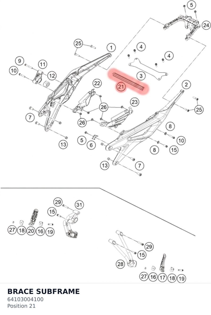 Diagram preview: BRACE SUBFRAME (64103004100)