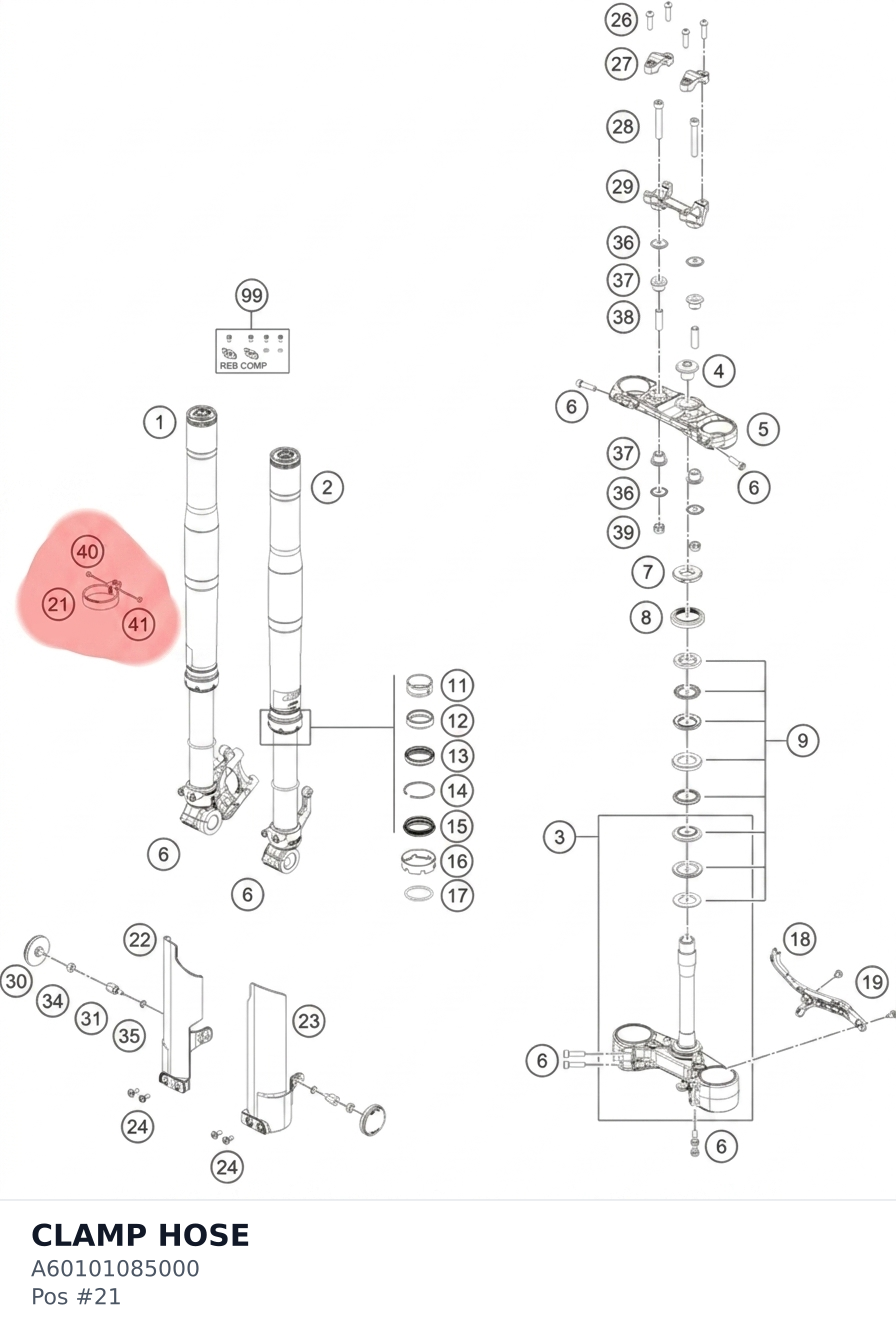 Diagram preview: CLAMP HOSE (A60101085000)