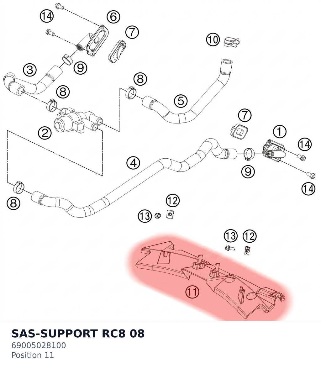 Diagram preview: SAS-SUPPORT RC8 08 (69005028100)