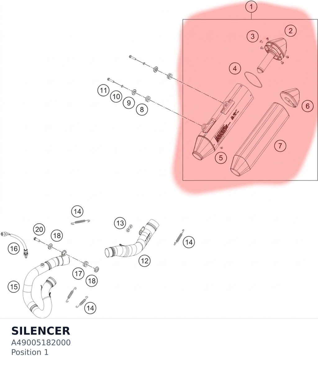 Diagram preview: SILENCER (A49005182000)
