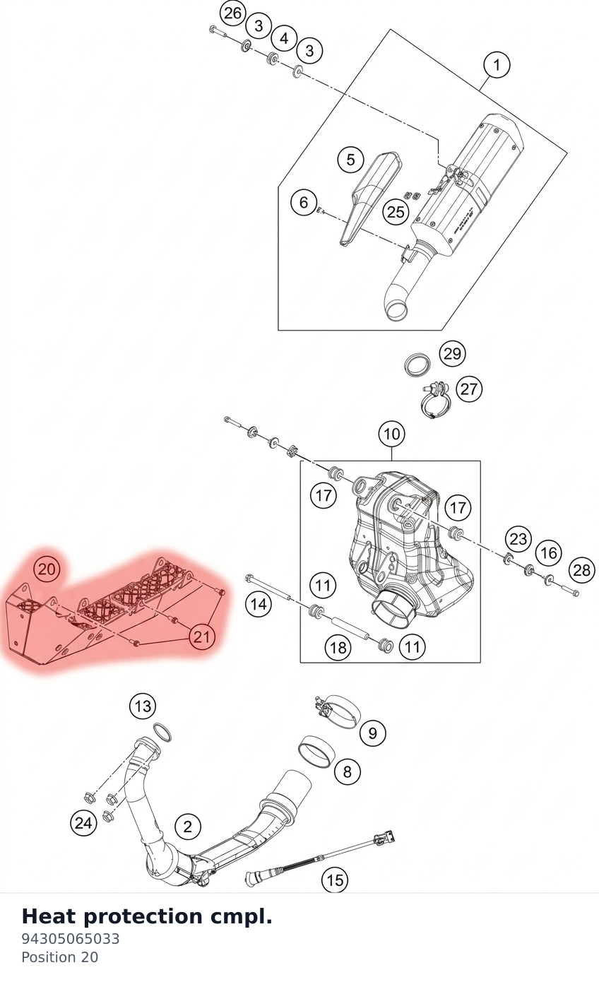 Diagram preview: Heat protection cmpl. (94305065033)