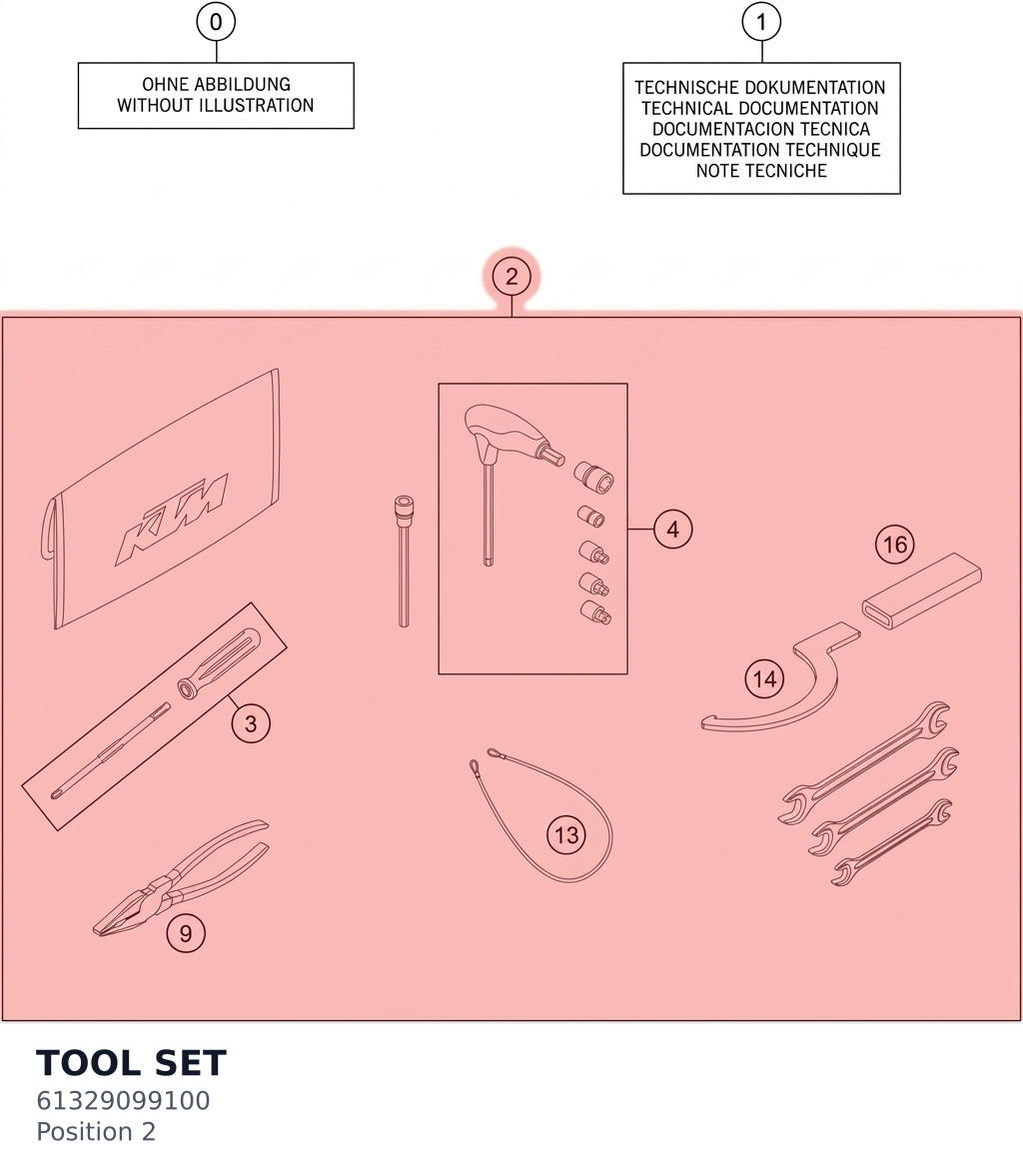 Diagram preview: TOOL SET (61329099100)