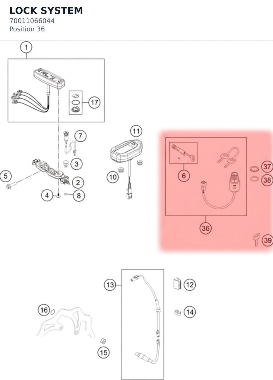 Diagram preview: LOCK SYSTEM (70011066044)