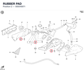 RUBBER PAD 000048971 diagram position