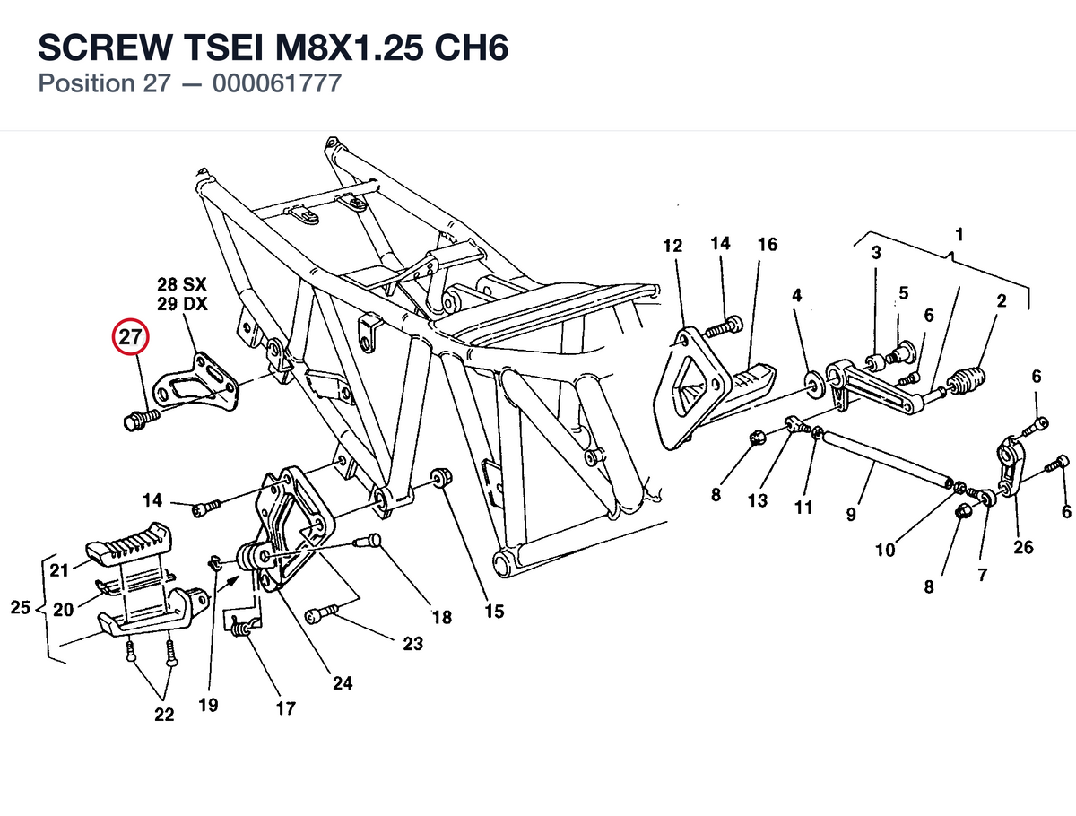 SCREW TSEI M8X1.25 CH6