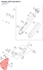 Diagram preview: Header KTM 250 EXC-F (79105009000)