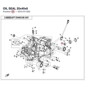OIL SEAL 25x40x8 product image