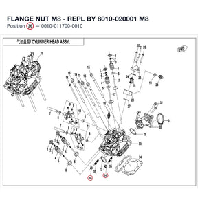 FLANGE NUT M8 - REPL BY 8010-020001 product image