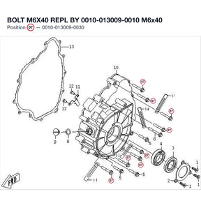 BOLT M6X40 REPL BY 0010-013009-0010 product image