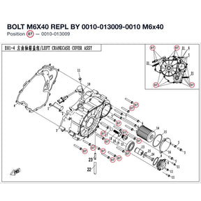 BOLT M6X40 REPL BY 0010-013009-0010 product image