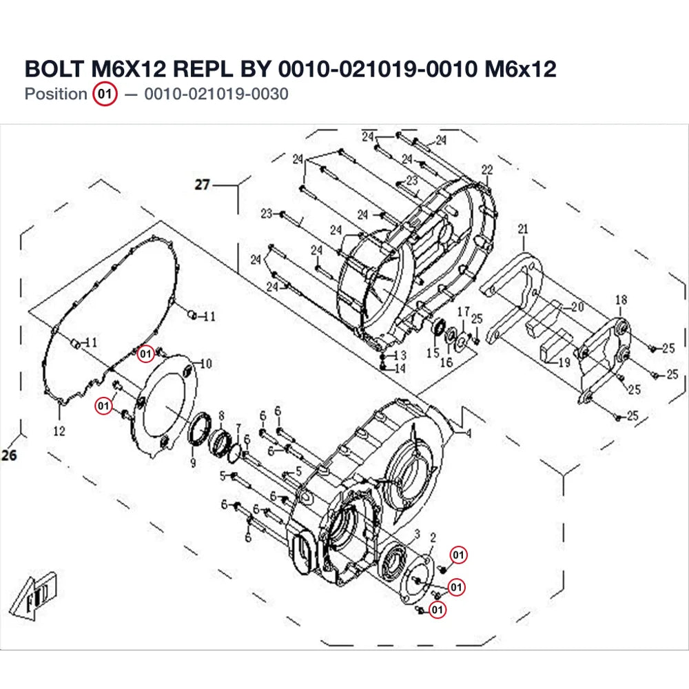 BOLT M6X12 REPL BY 0010-021019-0010 product image