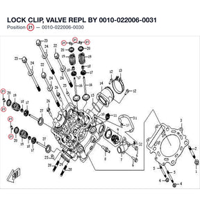 LOCK CLIP, VALVE REPL BY 0010-022006-0031 product image