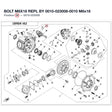 BOLT M6X18 REPL BY 0010-023008-0010 product image