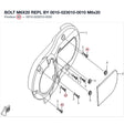 BOLT M6X20 REPL BY 0010-023010-0010 product image