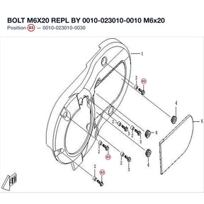 BOLT M6X20 REPL BY 0010-023010-0010 product image