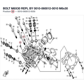 BOLT M6X30 REPL BY 0010-060012-0010 product image