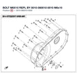 BOLT M6X10 REPL BY 0010-080010-0010 product image