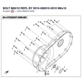 BOLT M6X10 REPL BY 0010-080010-0010 product image