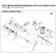 BOLT M6X32 INTERCHANGEABLE WITH 0010-080012-0030 product image