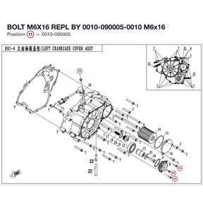 BOLT M6X16 REPL BY 0010-090005-0010 product image
