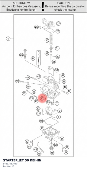 Diagram preview: STARTER JET 50 KEIHIN (54831051050)