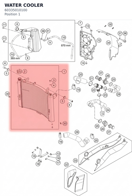 Diagram preview: WATER COOLER (60335010100)