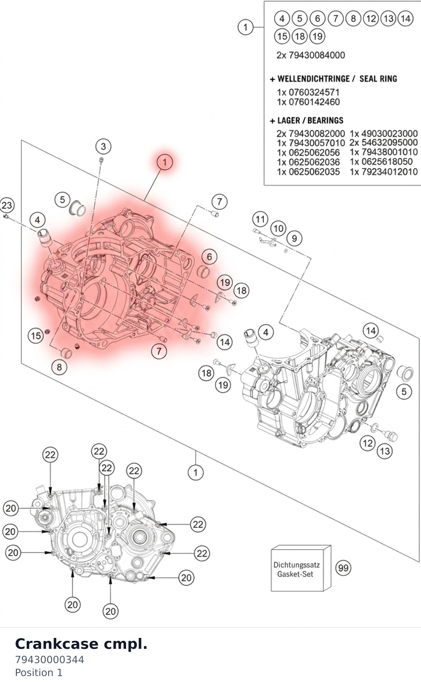 Diagram preview: Crankcase cmpl. (79430000344)