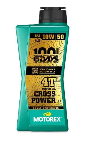 Motorex Cross Power 4T 10W/50 1-Liter (100th edition kampanjepris!)