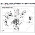 BOLT M6x85 - INTERCHANGEABLE WITH 0060-013021-00001 product image
