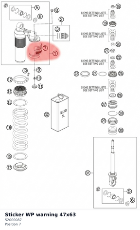 Diagram preview: Sticker WP warning 47x63 (52000087)
