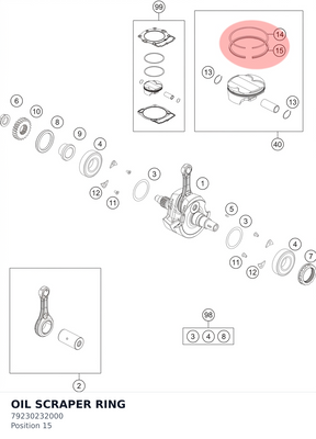 Diagram preview: OIL SCRAPER RING (79230232000)