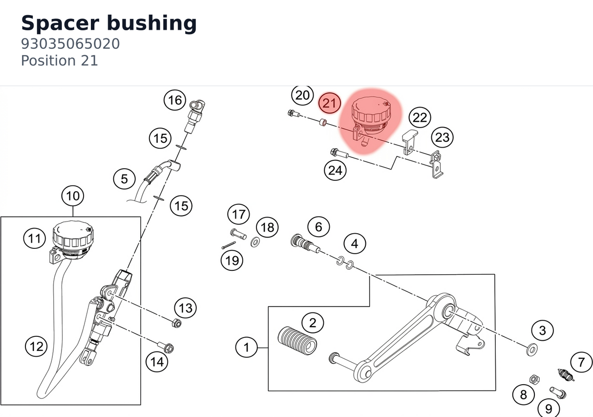 Diagram preview: Spacer bushing (93035065020)