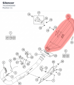 Diagram preview: Silencer (76105083000)