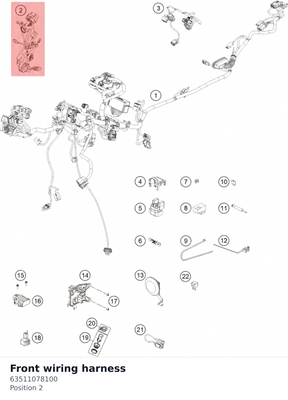 Diagram preview: Front wiring harness (63511078100)