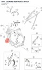 Diagram preview: SELF LOCKING NUT M10 CU  WS 14 (54310086100)
